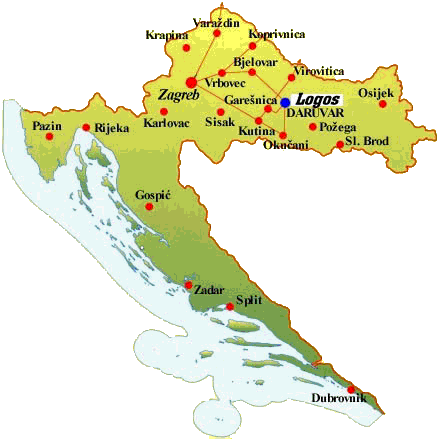 Karta lokacije Daruvar s postojeće stranice